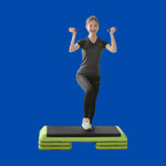 110cm Fitness Pedal Adjustable Sports Yoga Fitness Aerobics Pedal, Specification: Grass Green Board